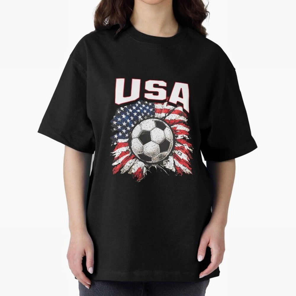 2026 Cup Flag Soccer Pride Fun Family USA Oversized T-Shirt Fuel Your Fan Pride for the FIFA World Cup 2026 USA Canada Mexico Journey through Messi, Neymar and Mbappe Highlights, England and Germany Pride, Classic Soccer Heritage, Championship
