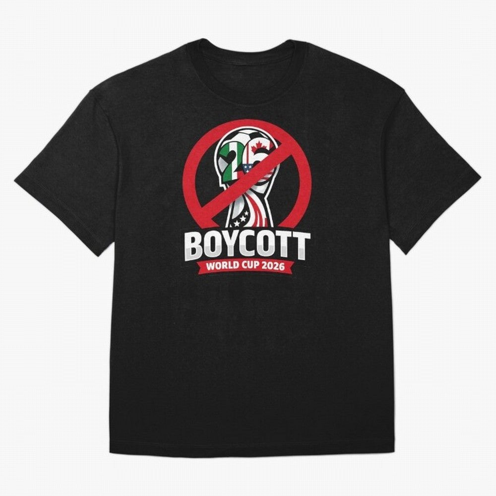 Boycott 2026 World Cup Oversized T-Shirt Honor FIFA World Cup 2026 Group Stage Driven by Messi and Cristiano Ronaldo, England Energy, Retro Football Energy, Iconic Rivalries, Trophy Chase Drama and Stadium Atmosphere; Ideal for Fans Who Follow
