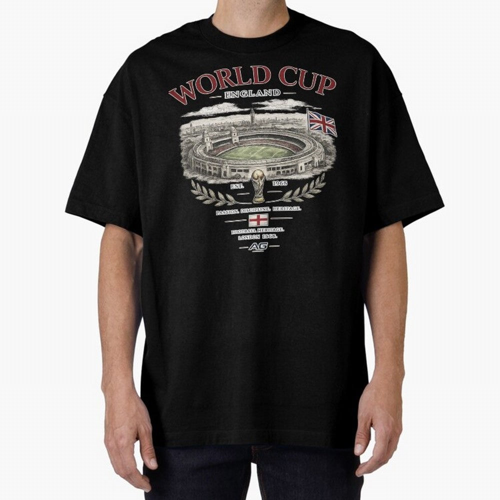 England World Cup Wembley Streetwear Oversized T-Shirt Remember Iconic Moments from Global Football Passion for FIFA World Cup 2026, Featuring Cristiano Ronaldo, Haaland and CR7, England, Stadium Chants, National Pride, Trophy Dreams and