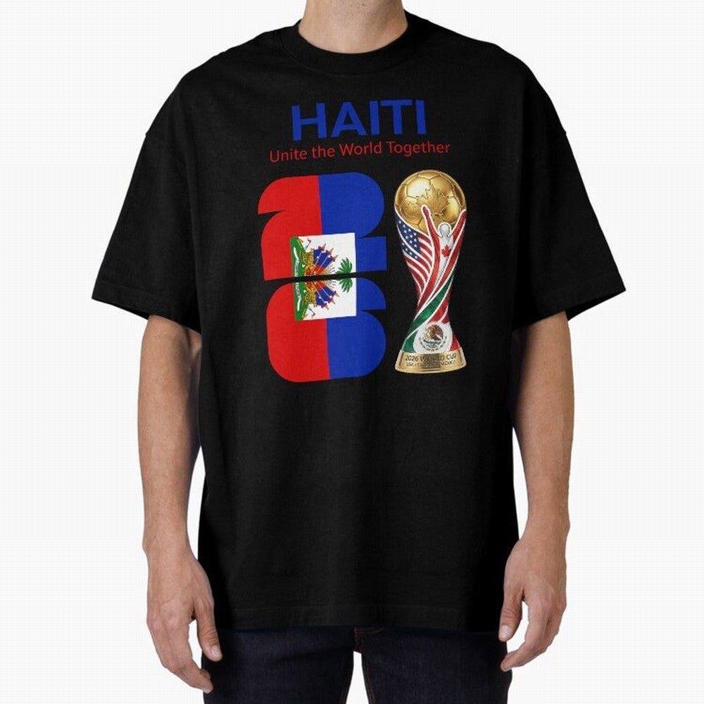 World Cup 2026, IMG 024, HAITI 014 Oversized T-Shirt Relive Legendary Nights from the FIFA World Cup 2026 Group Stage Journey through Cristiano Ronaldo Highlights, France and Portugal Pride, Tournament Hype, Historic Matchups, Family Viewing