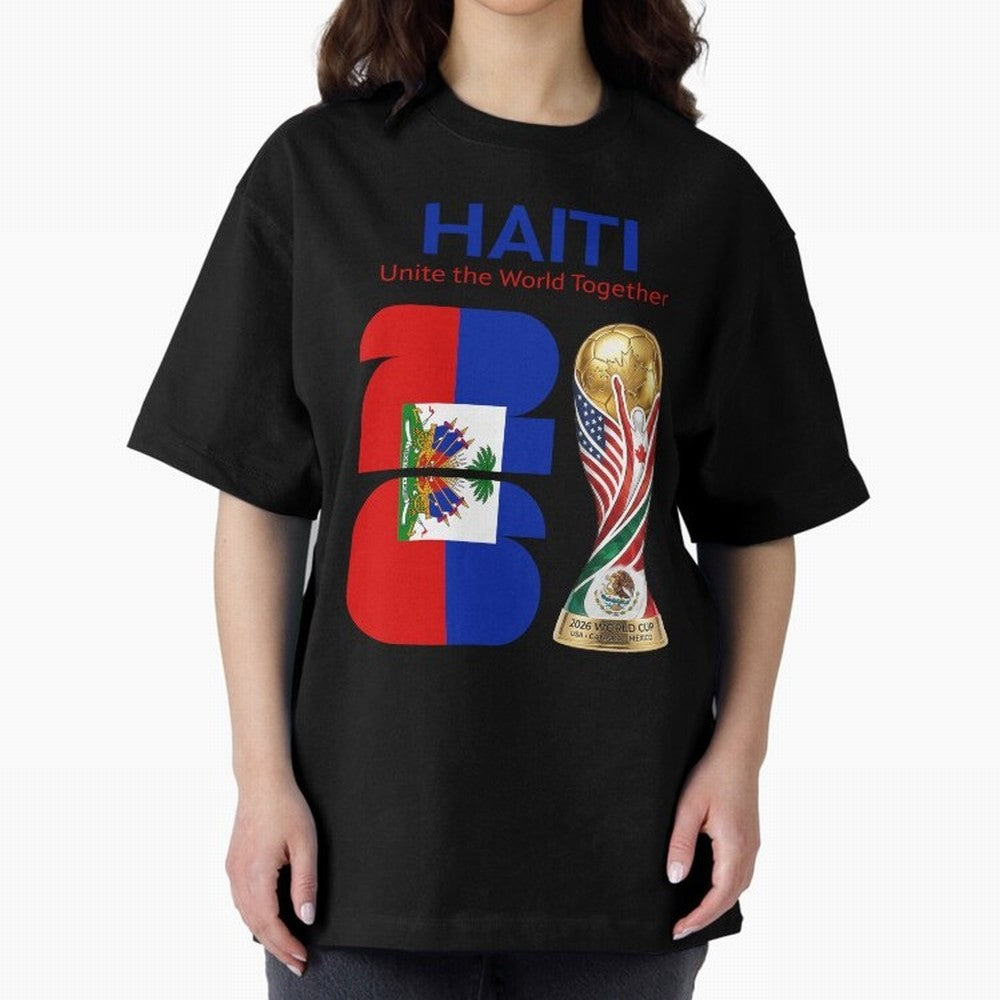 World Cup 2026, IMG 024, HAITI 014 Oversized T-Shirt Relive Legendary Nights from the FIFA World Cup 2026 Group Stage Journey through Cristiano Ronaldo Highlights, France and Portugal Pride, Tournament Hype, Historic Matchups, Family Viewing
