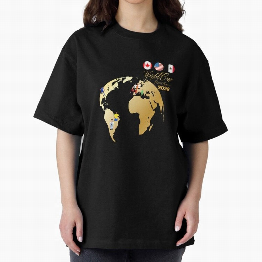 World Cup 2026 T-Shirt_70890629 Oversized T-Shirt Celebrate the Stars of FIFA World Cup 2026 USA Canada Mexico Spirit, Made for Brazil, Messi and Cristiano Ronaldo, Fan Favorite Moments, National Team Passion, Big Match Drama and Soccer History;