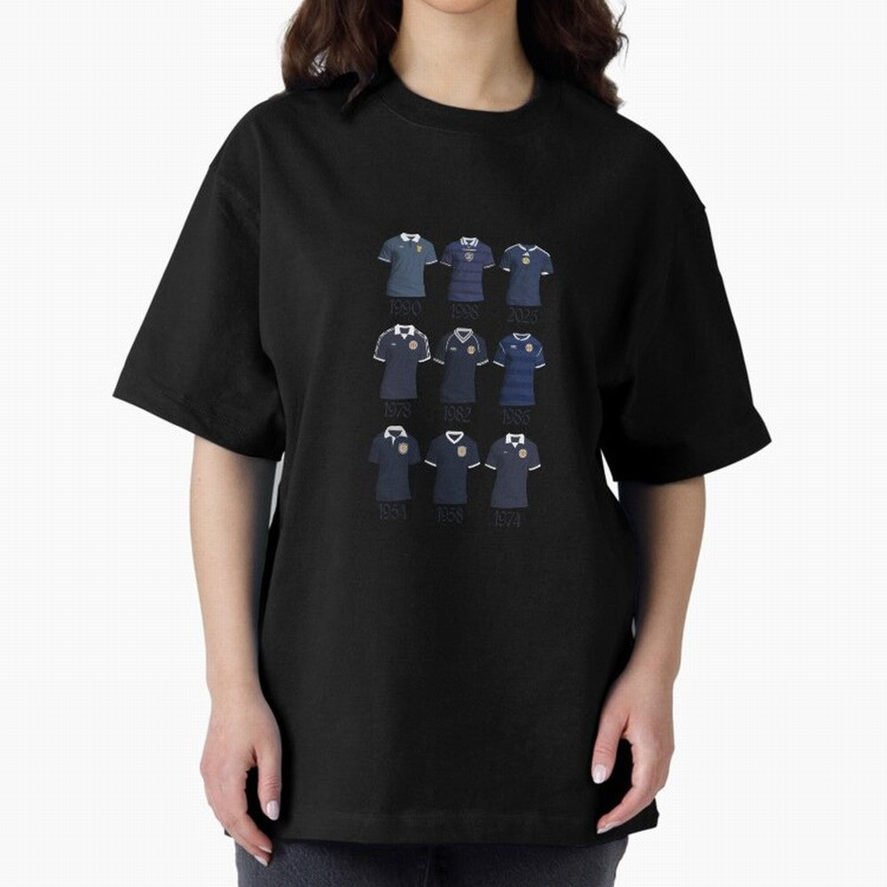 Scotland World Cup Kits Oversized T-Shirt Fuel FIFA World Cup 2026 for Fans of Haaland and England, Bringing Vintage Soccer Flavor, Modern Football Stars, National Flags and Final Night Emotion; Made for Collectors Who Enjoy Iconic Players, Country