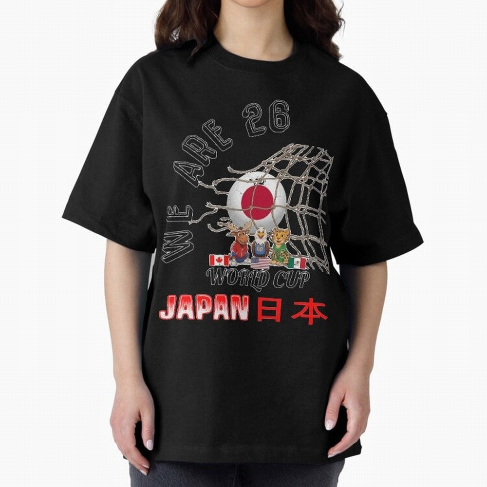 World cup 26 - Japan Oversized T-Shirt Show Up for the Glory of FIFA World Cup 2026 Group Stage for Fans of Mbappe and Netherlands, Bringing Football History, Final Match Energy, Crowd Noise and Once in a Lifetime Moments; Perfect for Supporters