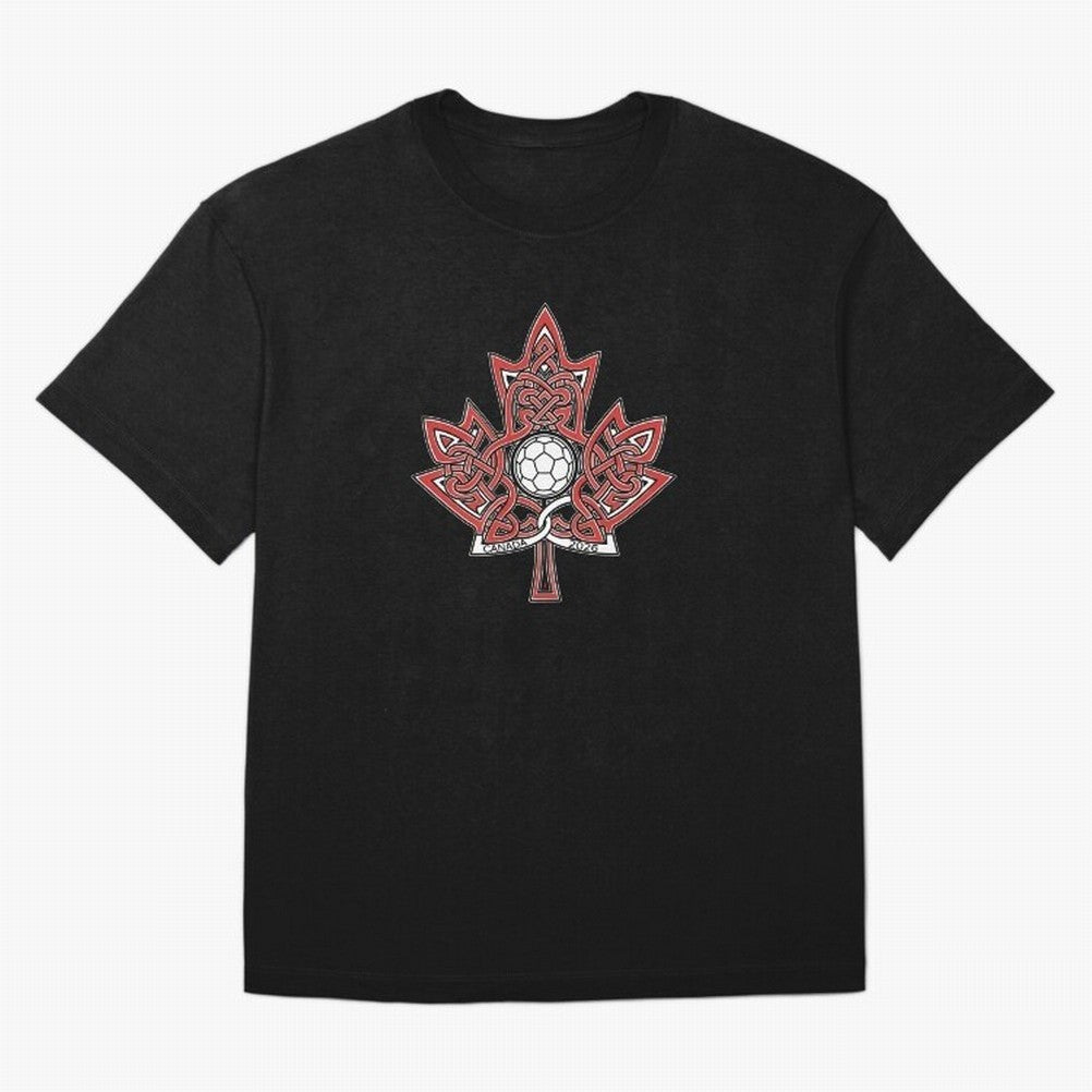 Interwoven Maple Leaf Canada Soccer 2026 T-Shirt_83135197 Oversized T-Shirt Celebrate Every Goal in FIFA World Cup 2026 for Fans of Neymar, Haaland and Cristiano Ronaldo and France, Bringing Stadium Memories, Football Loyalty, International Chants