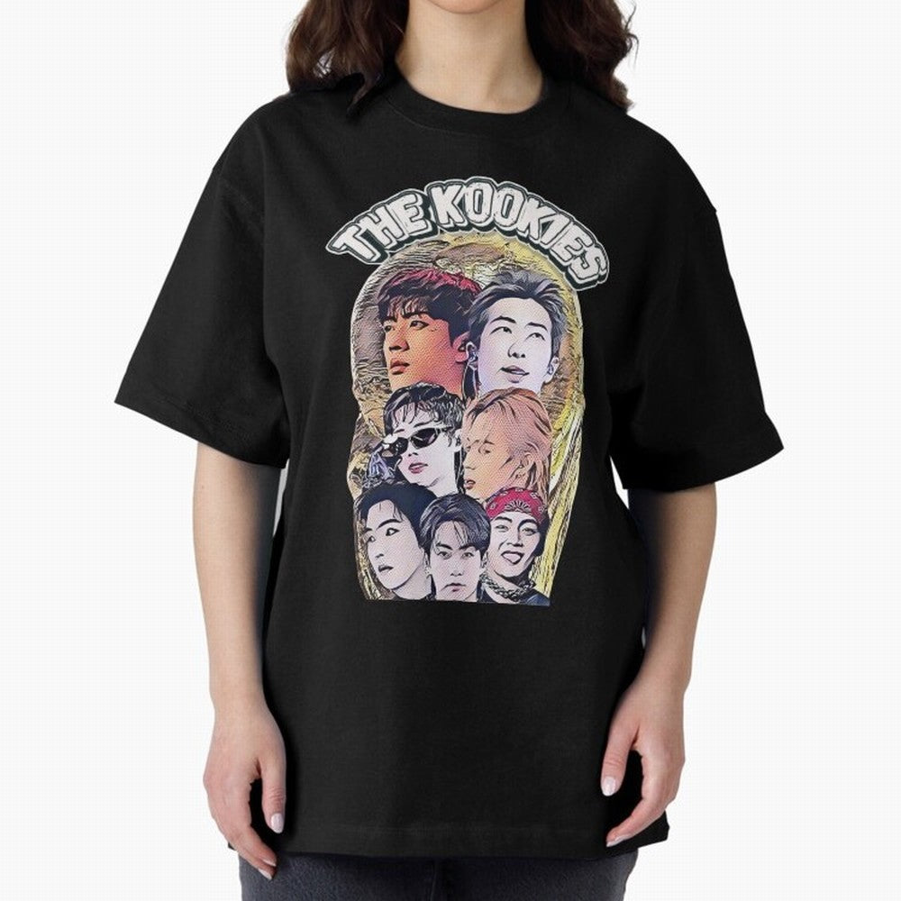 The Kookies - BTS Design Oversized T-Shirt Support Iconic Players in Global Football Passion for FIFA World Cup 2026 Group Stage, Celebrating Mbappe and Neymar, Germany, Tournament Hype, Historic Matchups, Family Viewing Parties and Global Sports