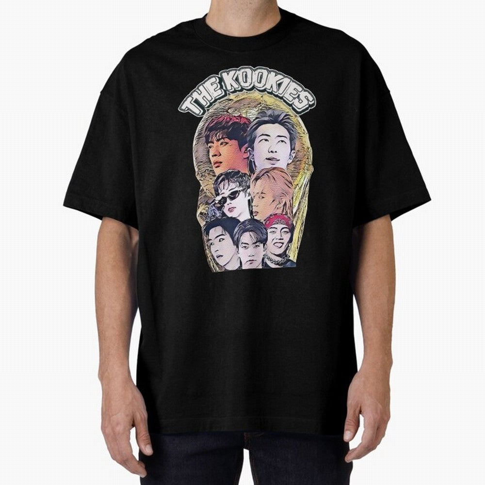 The Kookies - BTS Design Oversized T-Shirt Support Iconic Players in Global Football Passion for FIFA World Cup 2026 Group Stage, Celebrating Mbappe and Neymar, Germany, Tournament Hype, Historic Matchups, Family Viewing Parties and Global Sports