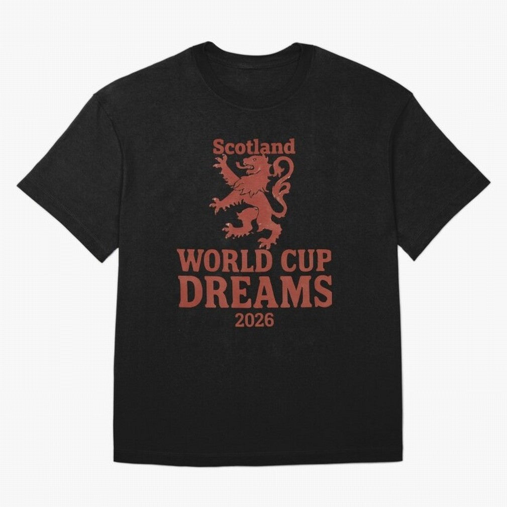 Scotland World Cup Dreams 2026 Oversized T-Shirt Honor Football Greatness during Match Day Hype around FIFA World Cup 2026, Haaland, England and Germany, Stadium Memories, Football Loyalty, International Chants and Championship Tradition; Great for