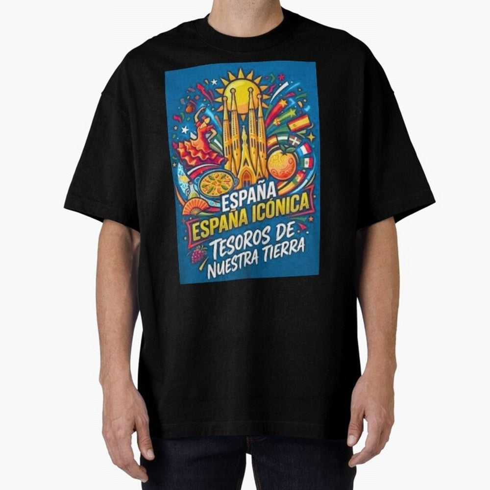 Spain Oversized T-Shirt Honor Football Greatness during FIFA World Cup 2026 USA Canada Mexico for Fans of CR7 and Messi and England, Bringing Match Day Excitement, Supporter Culture, Golden Goals and Global Football Passion; Ideal for Fans Who