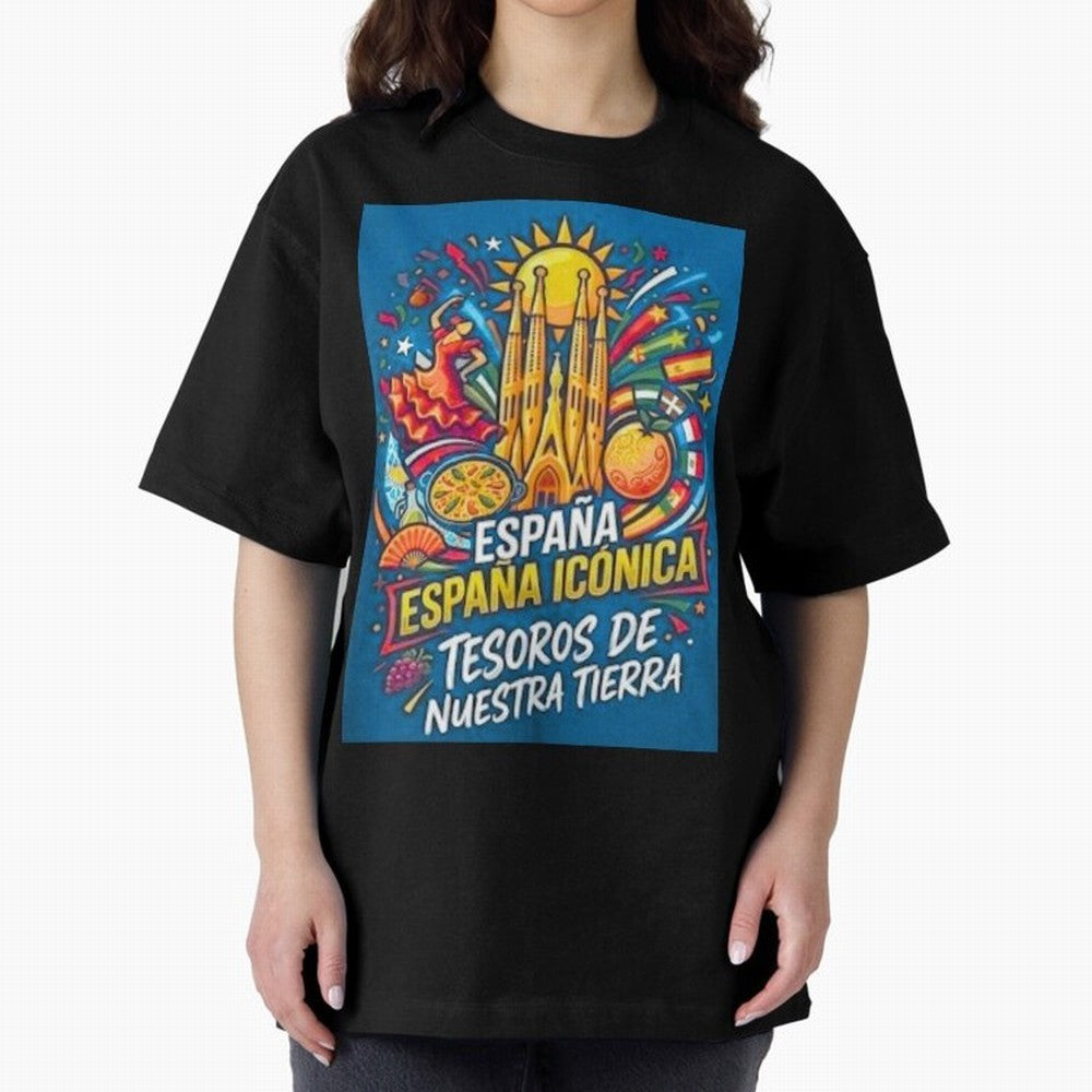 Spain Oversized T-Shirt Honor Football Greatness during FIFA World Cup 2026 USA Canada Mexico for Fans of CR7 and Messi and England, Bringing Match Day Excitement, Supporter Culture, Golden Goals and Global Football Passion; Ideal for Fans Who