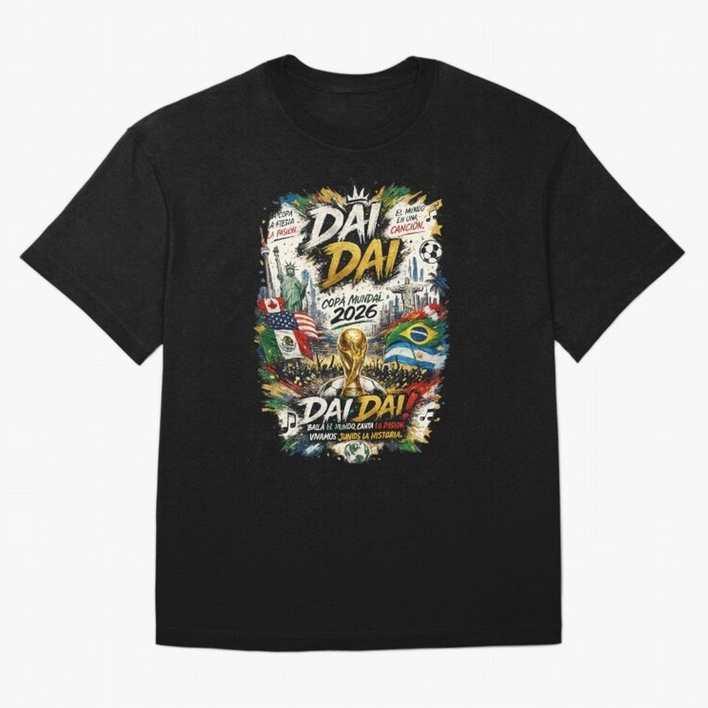 DAI DAI DESIGN FIFA 2026 Oversized T-Shirt Capture the FIFA World Cup 2026 Group Stage Journey through Neymar, Haaland and Cristiano Ronaldo Highlights, Portugal Pride, Stadium Chants, National Pride, Trophy Dreams and Unforgettable Football