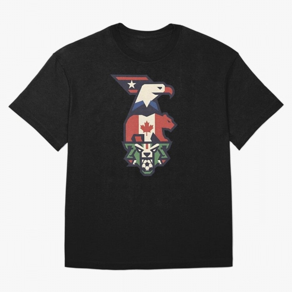 USA Canada Mexico World Cup 2026 Host Nations Oversized T-Shirt Live for the Drama of Match Day Hype around FIFA World Cup 2026 Group Stage, Mbappe, Brazil, Champion Mindset, Group Stage Buzz, Knockout Tension and Passionate Fan Culture; Ideal for