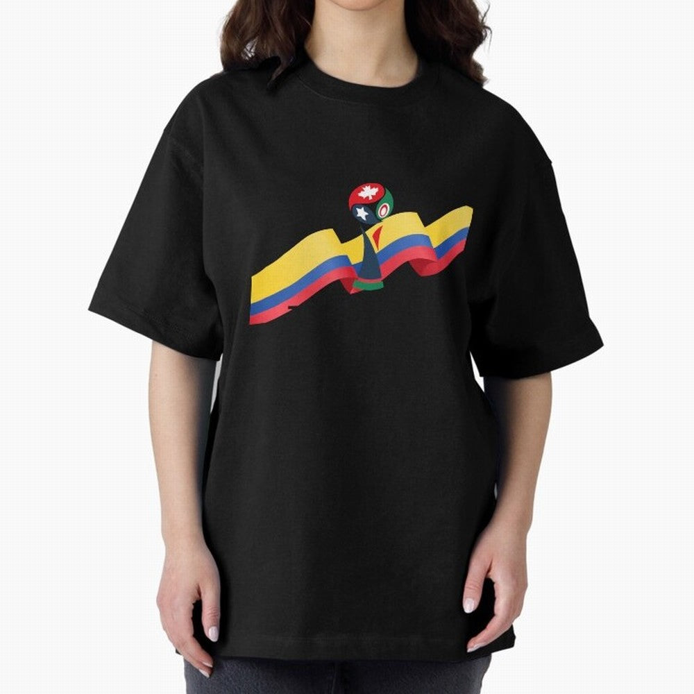 World Cup 2026 Team Colombia Oversized T-Shirt Celebrate National Team Dreams in Match Day Hype around FIFA World Cup 2026 USA Canada Mexico, Messi, Neymar and Mbappe, Brazil, Tournament Hype, Historic Matchups, Family Viewing Parties and Global
