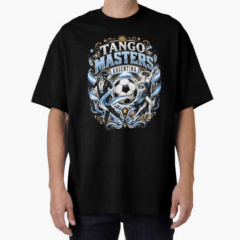 Tango Masters Argentina World Cup 2026 Oversized T-Shirt Elevate FIFA World Cup 2026 Group Stage for Fans of Neymar, Haaland and Cristiano Ronaldo and Argentina and Brazil, Bringing Worldwide Fan Energy, Dramatic Goals, Stadium Lights and