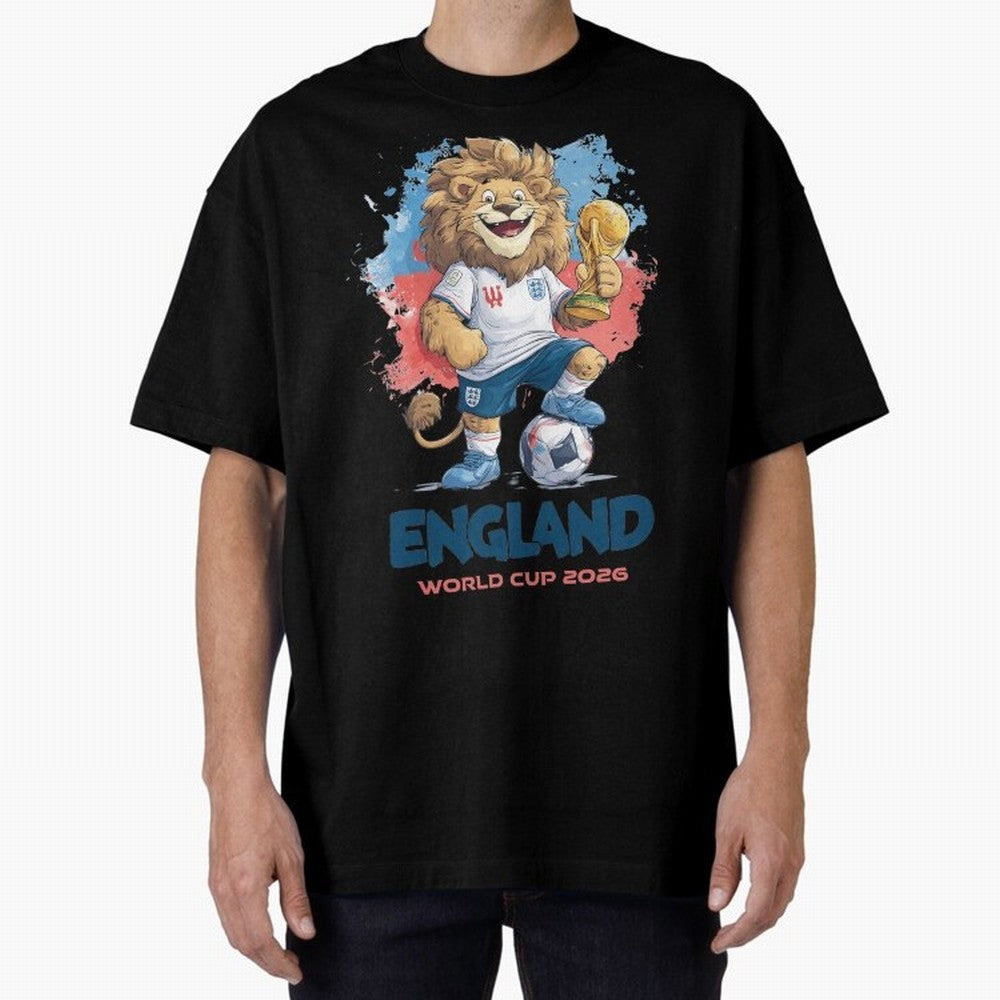 England - World Cup 2026 Oversized T-Shirt Support the FIFA World Cup 2026 Journey through CR7 Highlights, Netherlands Pride, Championship Spirit, Famous Goals, Roaring Crowds and International Football Unity; Made for Die Hard Supporters, Soccer