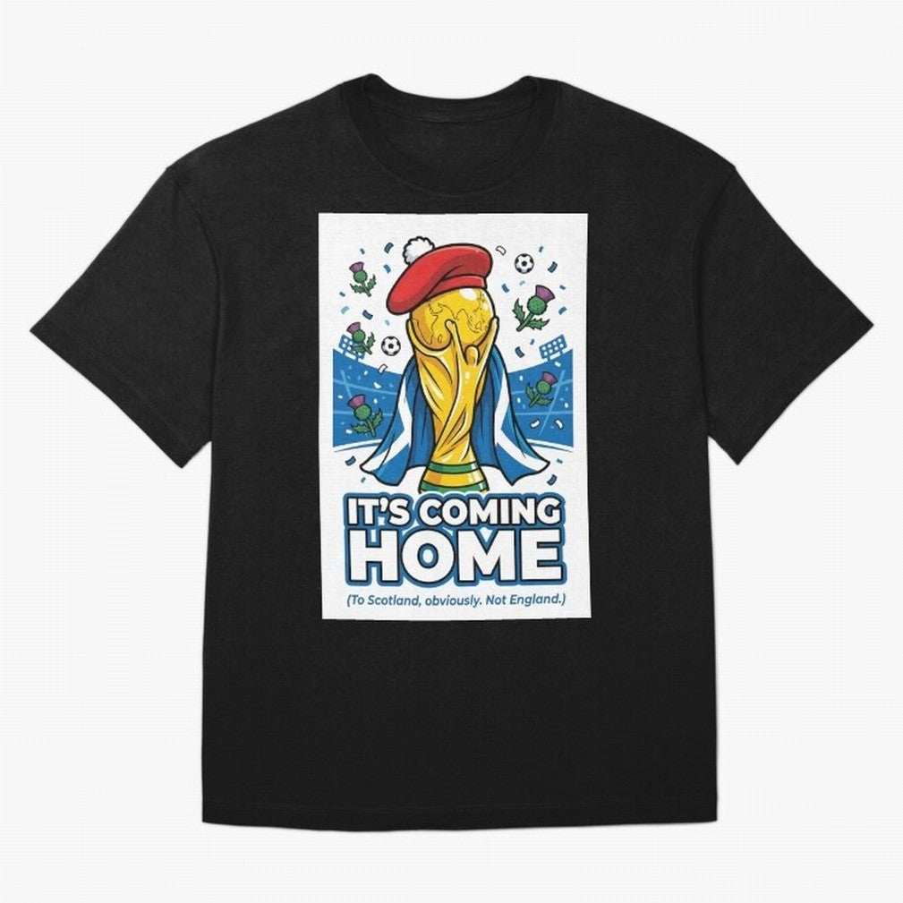 It's Coming Home Oversized T-Shirt Honor the Beautiful Game during FIFA World Cup 2026 Capturing Messi and Cristiano Ronaldo, Spain Energy, Stadium Memories, Football Loyalty, International Chants and Championship Tradition; Perfect for People Who