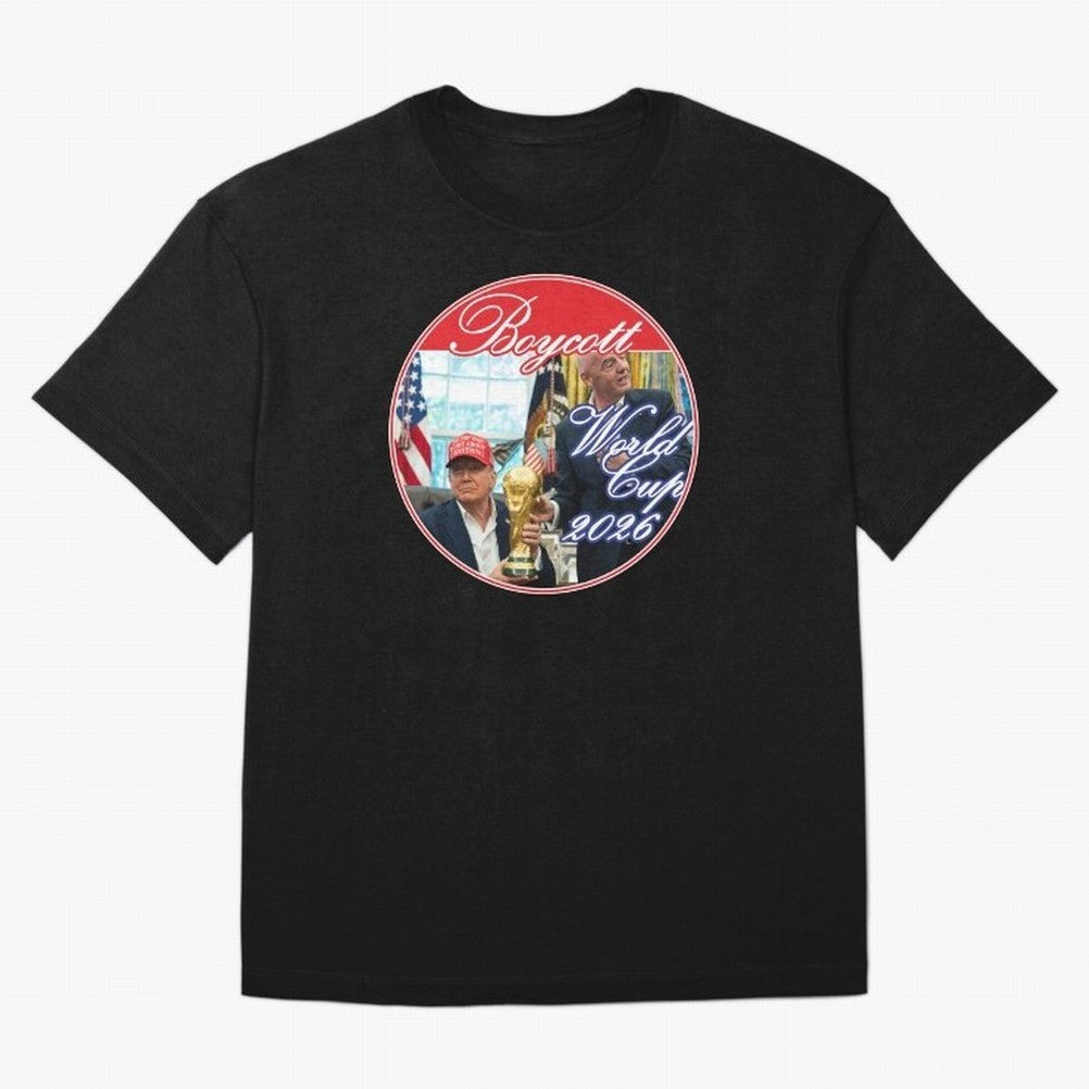 Boycott World Cup 2026 Oversized T-Shirt Celebrate Soccer Greatness during FIFA World Cup 2026 USA Canada Mexico Connected to Cristiano Ronaldo, Haaland and CR7, Argentina and Brazil Energy, Worldwide Fan Energy, Dramatic Goals, Stadium Lights and