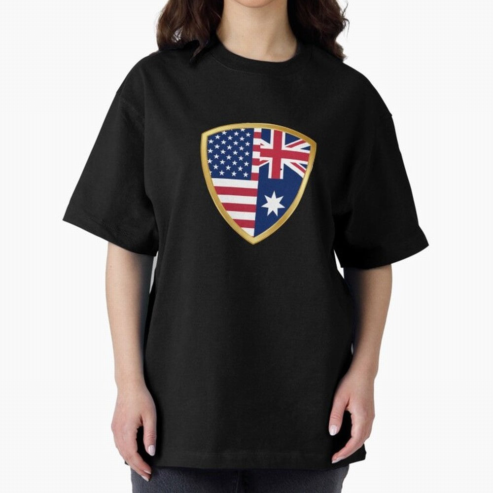 FIFA World Cup - USA v Australia Oversized T-Shirt Show Fan Pride Across FIFA World Cup 2026 Centered on CR7 and Messi, Portugal, Spain and Germany Energy, Game Day Rituals, Football Legends, Country Pride and the Road to the Final; Perfect for