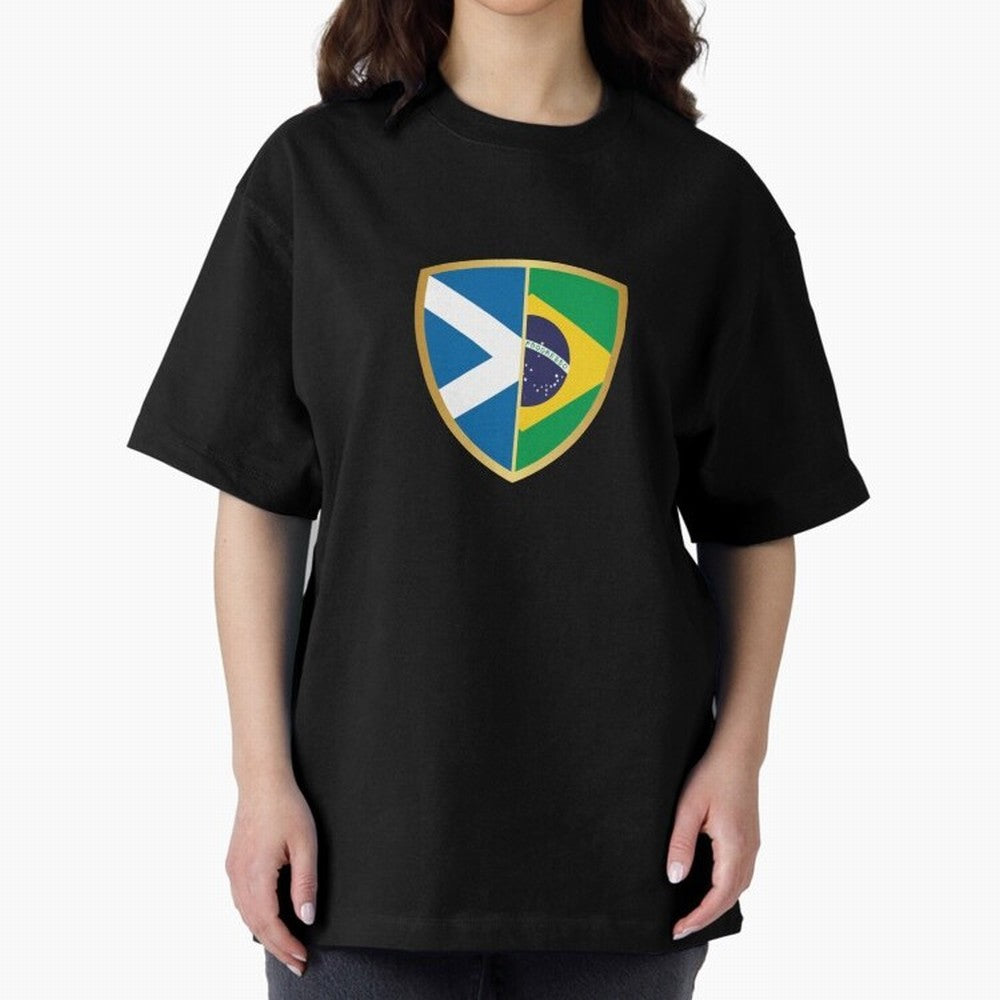FIFA World Cup -Scotland v Brazil Oversized T-Shirt Show Love for Legendary Goals in Match Day Hype around FIFA World Cup 2026 USA Canada Mexico, Messi, Argentina and Brazil, Classic Soccer Heritage, Championship Pressure, Fan Loyalty and