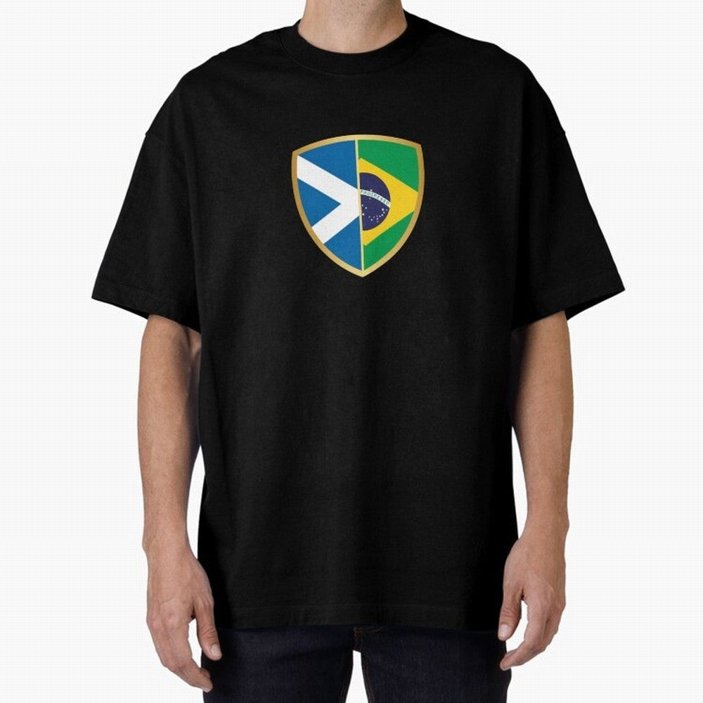 FIFA World Cup -Scotland v Brazil Oversized T-Shirt Show Love for Legendary Goals in Match Day Hype around FIFA World Cup 2026 USA Canada Mexico, Messi, Argentina and Brazil, Classic Soccer Heritage, Championship Pressure, Fan Loyalty and