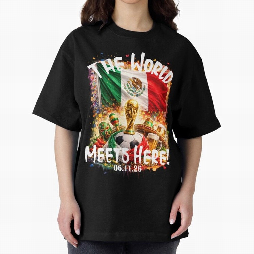 2026 World Cup Oversized T-Shirt Honor the FIFA World Cup 2026 Journey through Messi Highlights, Brazil Pride, Football History, Final Match Energy, Crowd Noise and Once in a Lifetime Moments; Built for Supporters Chasing Trophy Dreams, Final Match