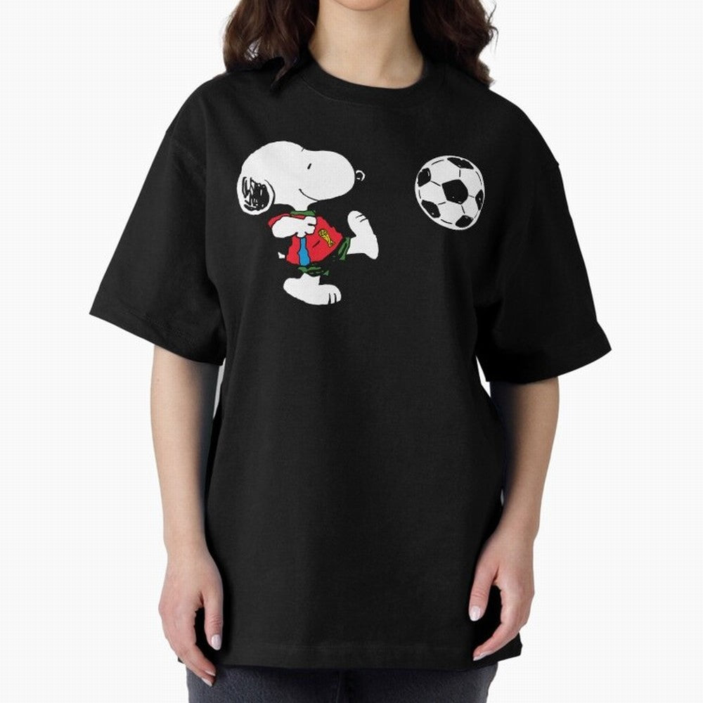 SNOOPY Football - FIFA World Cup 2026 Oversized T-Shirt Show Passion for the Stars of FIFA World Cup 2026 Featuring Cristiano Ronaldo, Netherlands Energy, Game Day Rituals, Football Legends, Country Pride and the Road to the Final; Ideal for