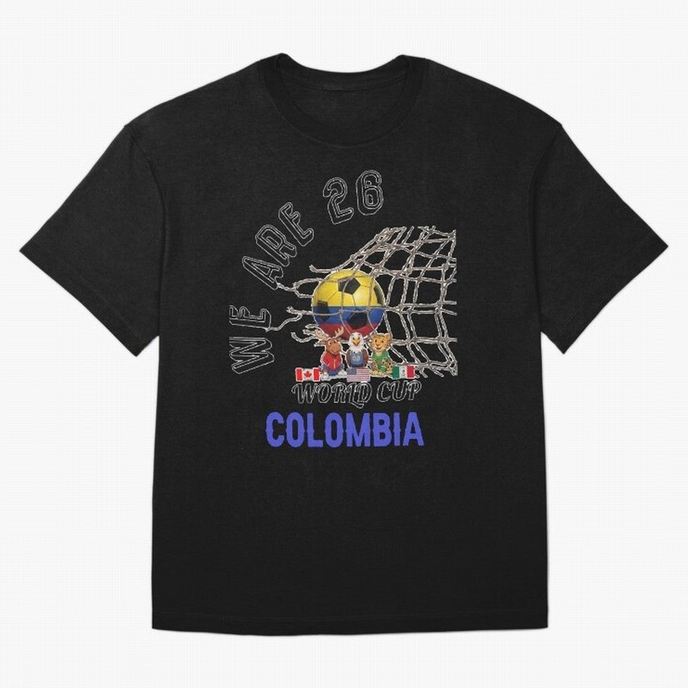 World cup 26 - Colombia Oversized T-Shirt Celebrate Soccer Greatness during FIFA World Cup 2026 Group Stage Highlighting Messi, Neymar and Mbappe, England and Germany Energy, Fan Favorite Moments, National Team Passion, Big Match Drama and Soccer