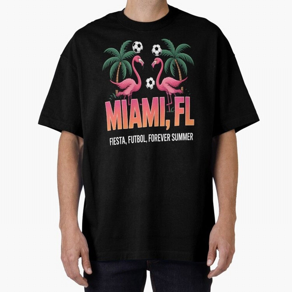 2026 soccer city - Miami FL - canada soccer - mexico soccer - north america soccer - 2026 soccer - world football 2026 - funny soccer shirt - patriotic soccer - sarcastic soccer Oversized T-Shirt Show Fan Pride Across FIFA World Cup 2026 for Fans