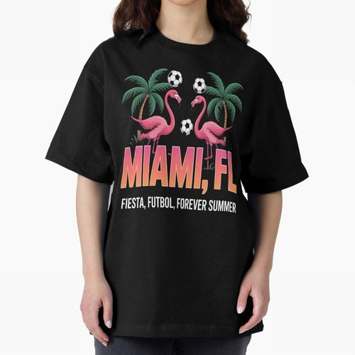 2026 soccer city - Miami FL - canada soccer - mexico soccer - north america soccer - 2026 soccer - world football 2026 - funny soccer shirt - patriotic soccer - sarcastic soccer Oversized T-Shirt Show Fan Pride Across FIFA World Cup 2026 for Fans