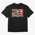 Elegant World Cup Stadiums Geometrical | Soccer Flags Mexico Canada USA Oversized T-Shirt Celebrate Rivalries and Pride in the FIFA World Cup 2026 USA Canada Mexico Journey through Neymar, Haaland and Cristiano Ronaldo Highlights, Portugal Pride,
