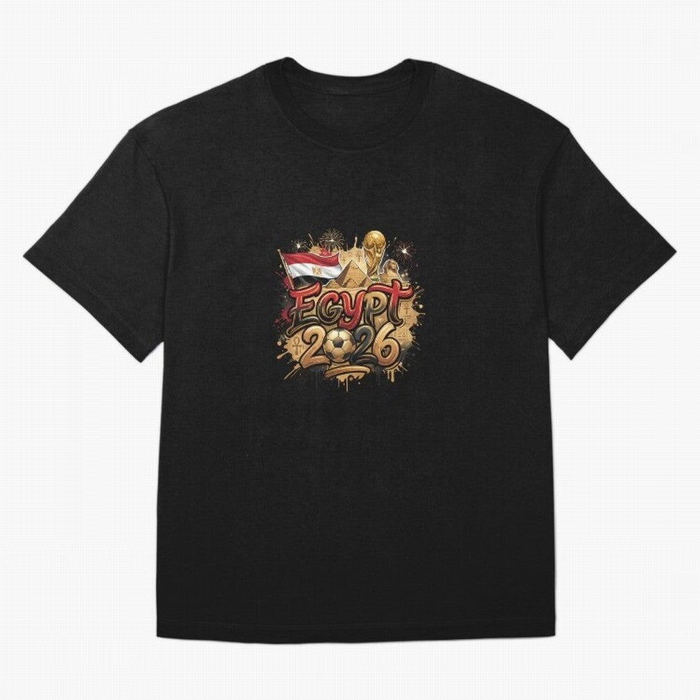 Egypt World Cup 2026 Football Legacy Oversized T-Shirt Celebrate Fan Favorites in FIFA World Cup 2026 Spirit, Featuring Portugal, Spain and Germany, Messi and Cristiano Ronaldo, Sports Nostalgia, International Competition, Famous Players and