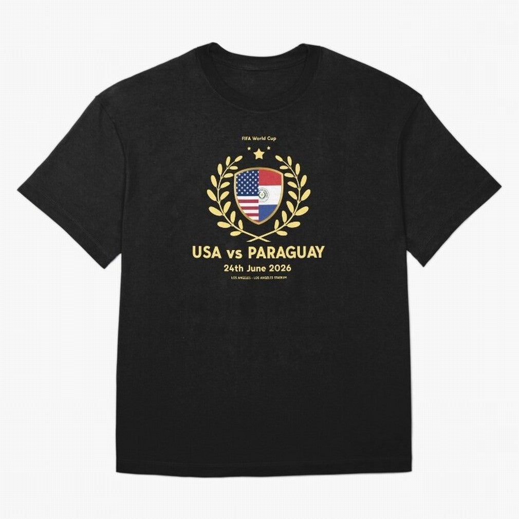 Copy of FIFA World Cup - USA v Paraguay Oversized T-Shirt Relive the Noise and Pride of FIFA World Cup 2026 USA Canada Mexico for Fans of Cristiano Ronaldo and Spain, Bringing Championship Spirit, Famous Goals, Roaring Crowds and International