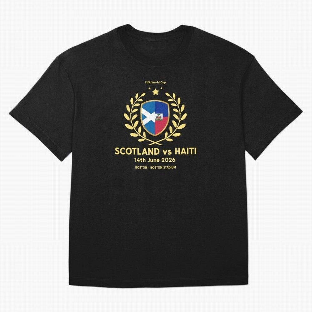 FIFA World Cup - Scotland v Haiti Oversized T-Shirt Show Your Tournament Heart for FIFA World Cup 2026 USA Canada Mexico Highlighting Neymar, Brazil, Portugal and Argentina Energy, Stadium Memories, Football Loyalty, International Chants and