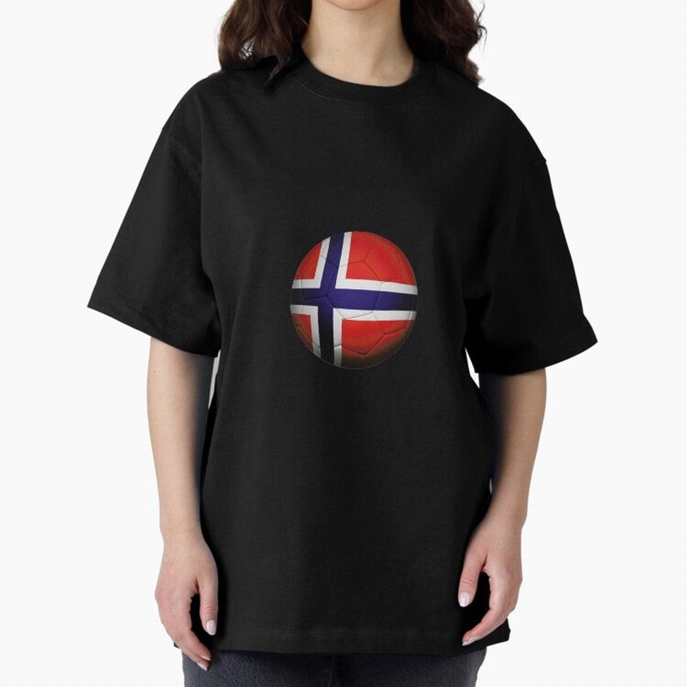 Norway Football Oversized T-Shirt Carry National Pride through FIFA World Cup 2026 Group Stage Highlighting Haaland, Brazil Energy, Supporter Pride, Iconic Celebrations, Legendary Names and Global Match Day Energy; Perfect for Fans, Collectors,