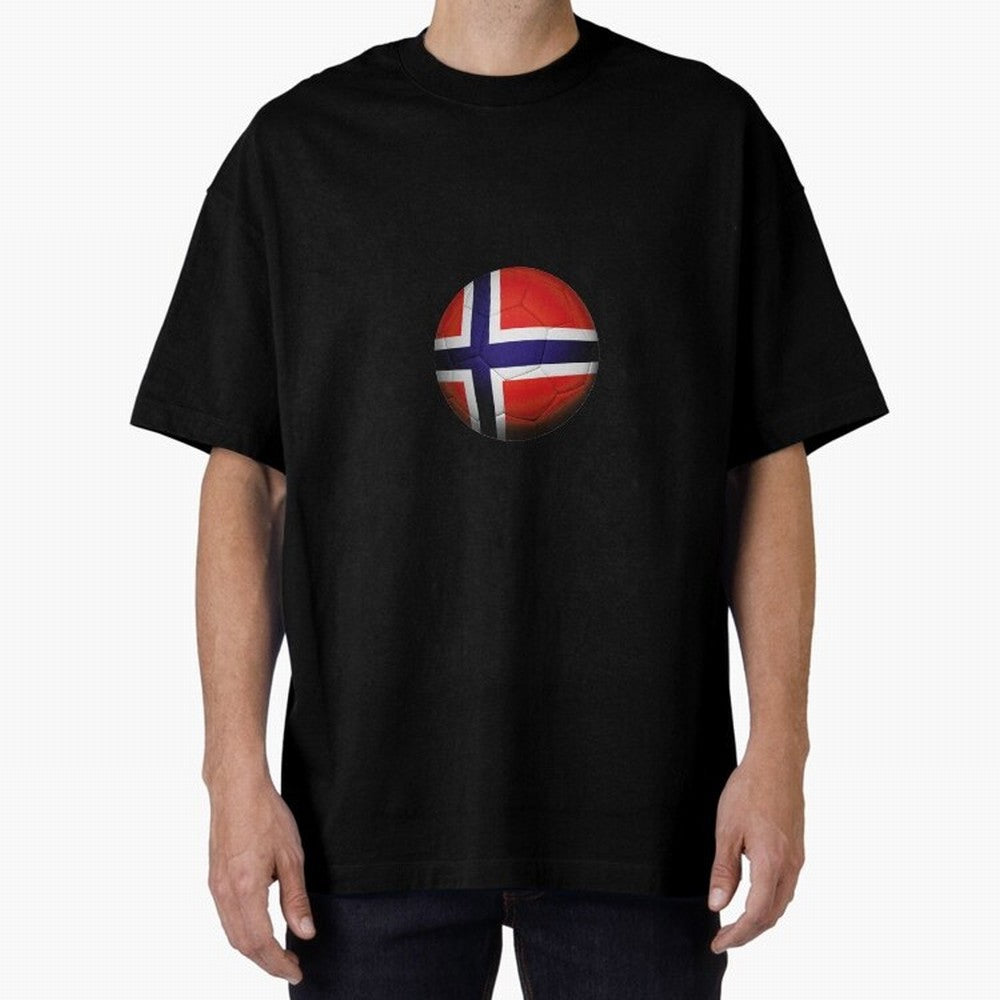 Norway Football Oversized T-Shirt Carry National Pride through FIFA World Cup 2026 Group Stage Highlighting Haaland, Brazil Energy, Supporter Pride, Iconic Celebrations, Legendary Names and Global Match Day Energy; Perfect for Fans, Collectors,