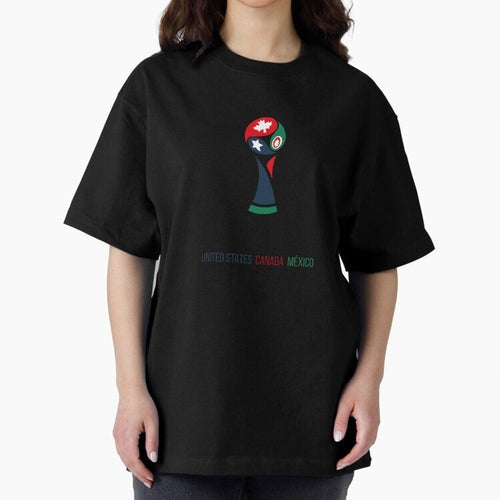 2026 World Cup Oversized T-Shirt Celebrate Unforgettable Nights in the FIFA World Cup 2026 USA Canada Mexico Journey through Messi, CR7 and Mbappe Highlights, Argentina and Brazil Pride, Worldwide Fan Energy, Dramatic Goals, Stadium Lights and