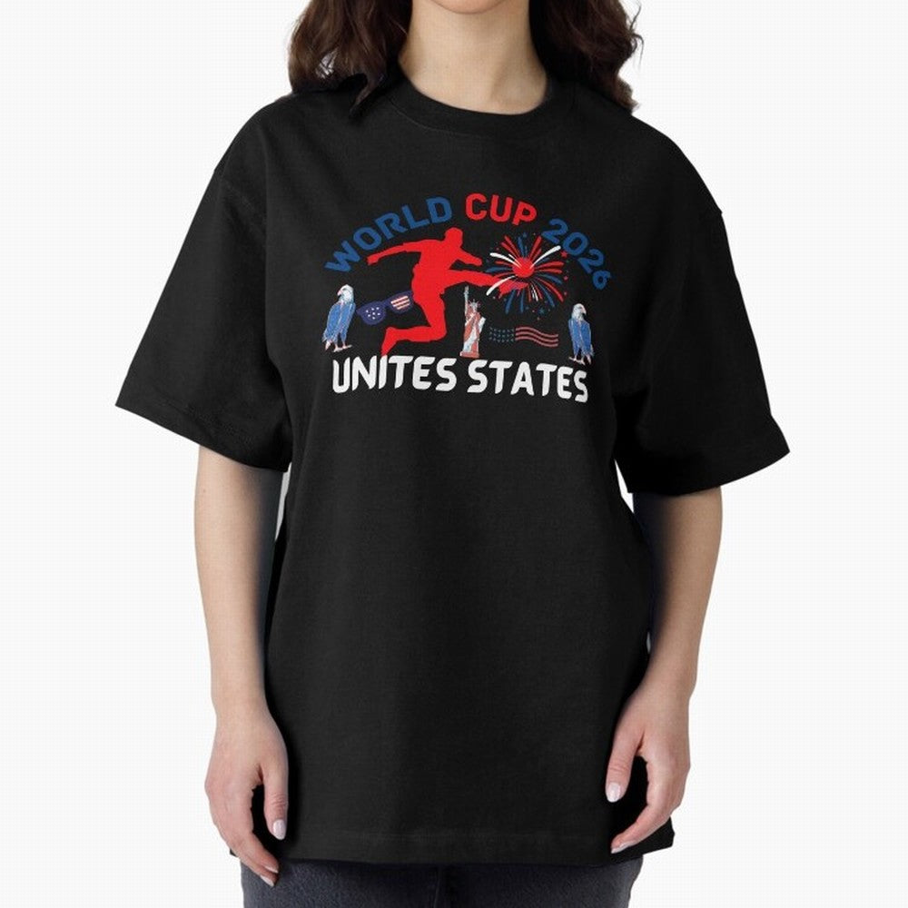 World cup 2026 unisex T-shirt World cup soccer North America 2026 Soccer World cup 26 USA Oversized T-Shirt Feel International Energy from the FIFA World Cup 2026 USA Canada Mexico Journey through Cristiano Ronaldo, Haaland and CR7 Highlights,