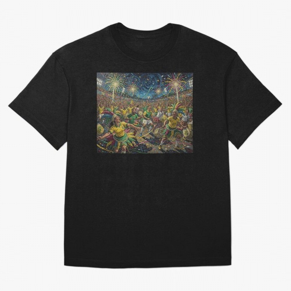 Celebration at Brazilian Football Match World Cup 2026 Vibes Oversized T-Shirt Bring World Football Passion into Match Day Hype around FIFA World Cup 2026 Group Stage, Haaland, France and Portugal, Champion Mindset, Group Stage Buzz, Knockout