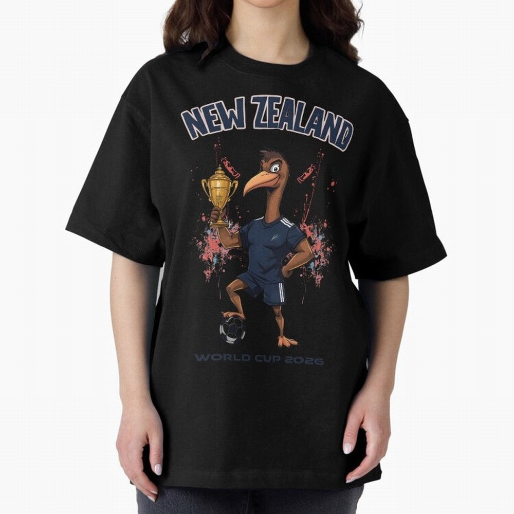New Zealand - World Cup 2026 Oversized T-Shirt Experience FIFA World Cup 2026 Spirit, Celebrating Netherlands, Haaland, Football Passion, Legendary Performances, Festival Vibes and Supporter Community; Great for Watch Parties, Sports Bars, Family