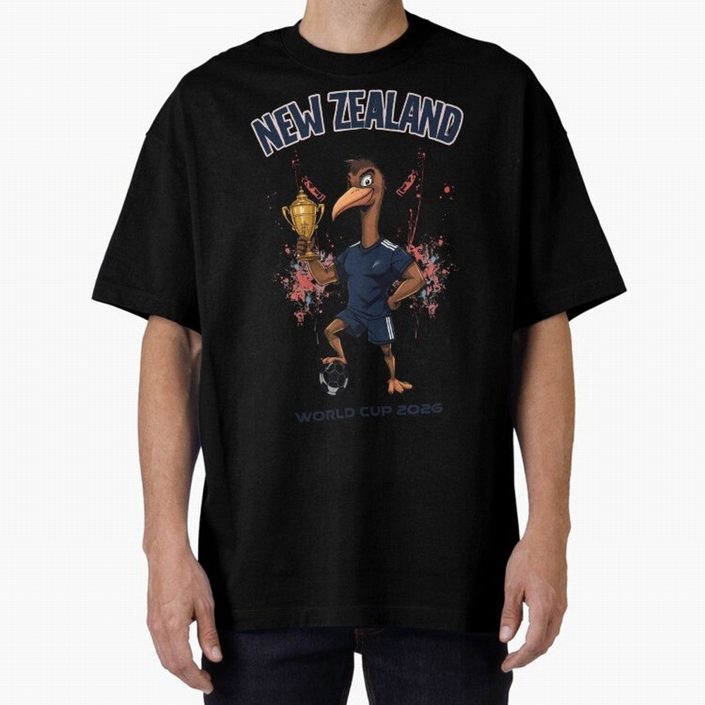 New Zealand - World Cup 2026 Oversized T-Shirt Experience FIFA World Cup 2026 Spirit, Celebrating Netherlands, Haaland, Football Passion, Legendary Performances, Festival Vibes and Supporter Community; Great for Watch Parties, Sports Bars, Family