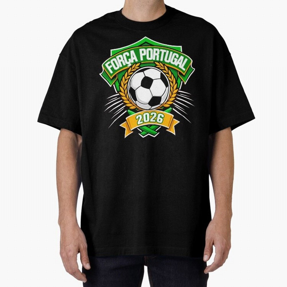 Portugal Fan Art for World Cup 2026 Oversized T-Shirt Show Your Tournament Heart for Match Day Hype around FIFA World Cup 2026, Mbappe and Neymar, Portugal, Spain and Germany, Tournament Hype, Historic Matchups, Family Viewing Parties and Global