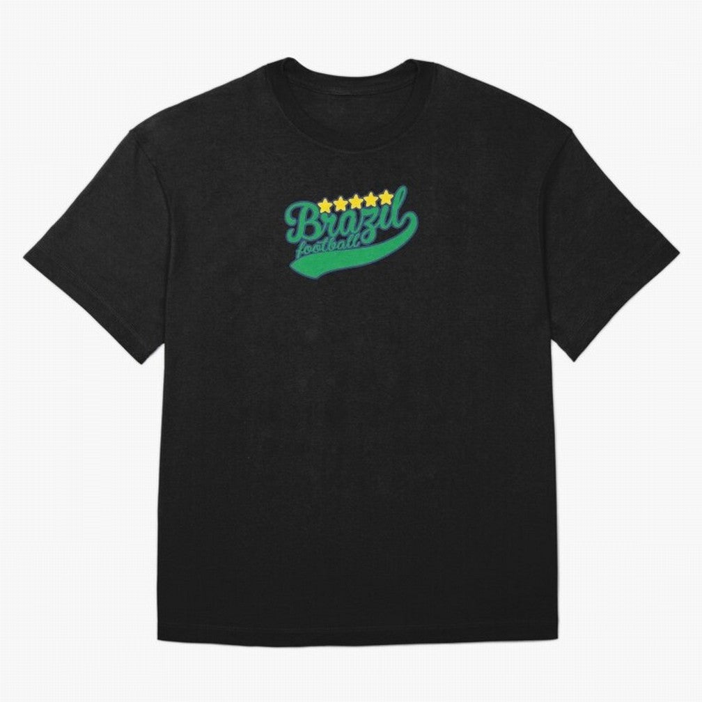 Brazil Soccer Football World Cup Vintage Oversized T-Shirt Celebrate Fan Culture around the FIFA World Cup 2026 Journey through Neymar, Haaland and Cristiano Ronaldo Highlights, Portugal, Spain and Germany Pride, Vintage Soccer Flavor, Modern