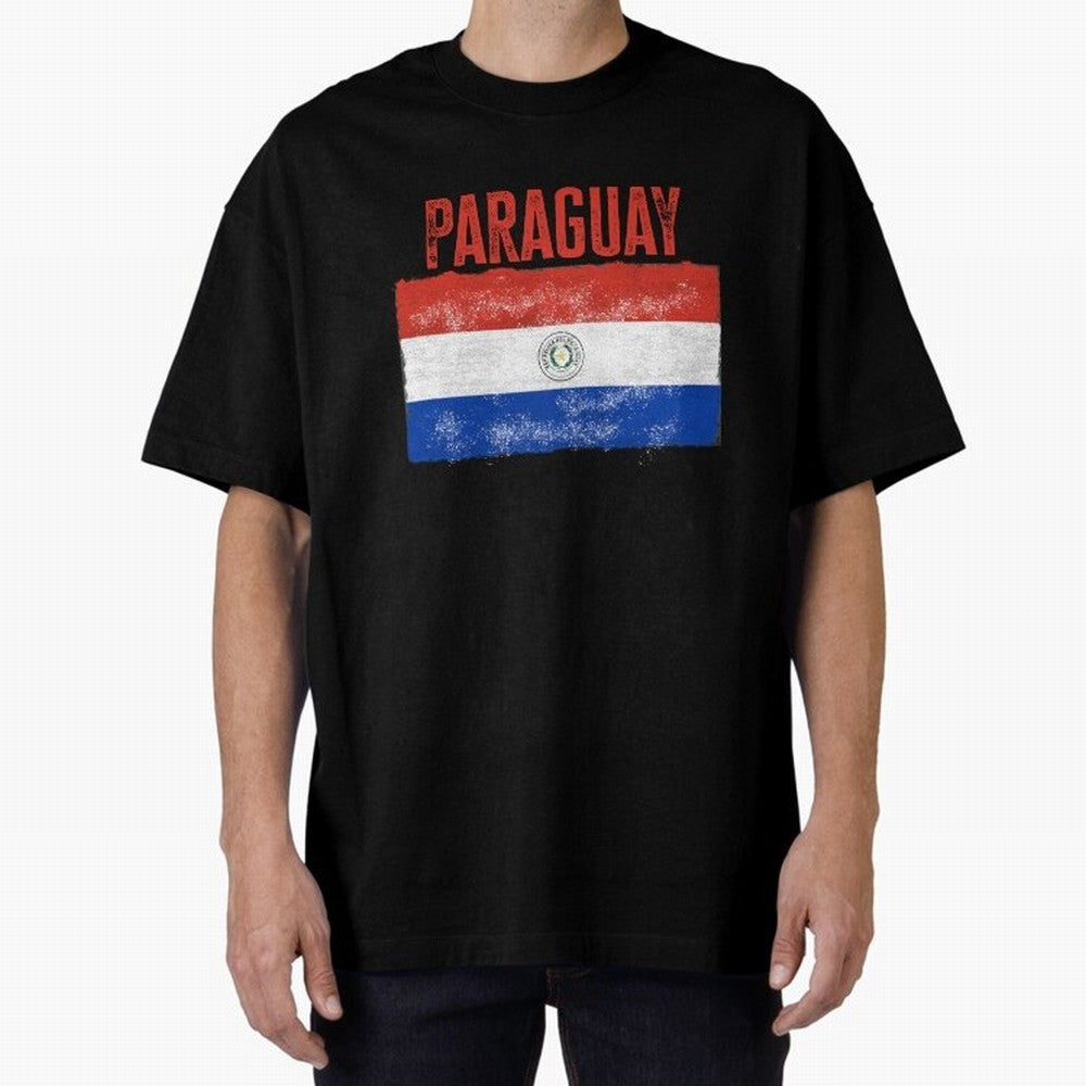 Paraguay Oversized T-Shirt Capture the FIFA World Cup 2026 Group Stage Journey through Neymar, Haaland and Cristiano Ronaldo Highlights, Brazil Pride, Stadium Memories, Football Loyalty, International Chants and Championship Tradition; Made for