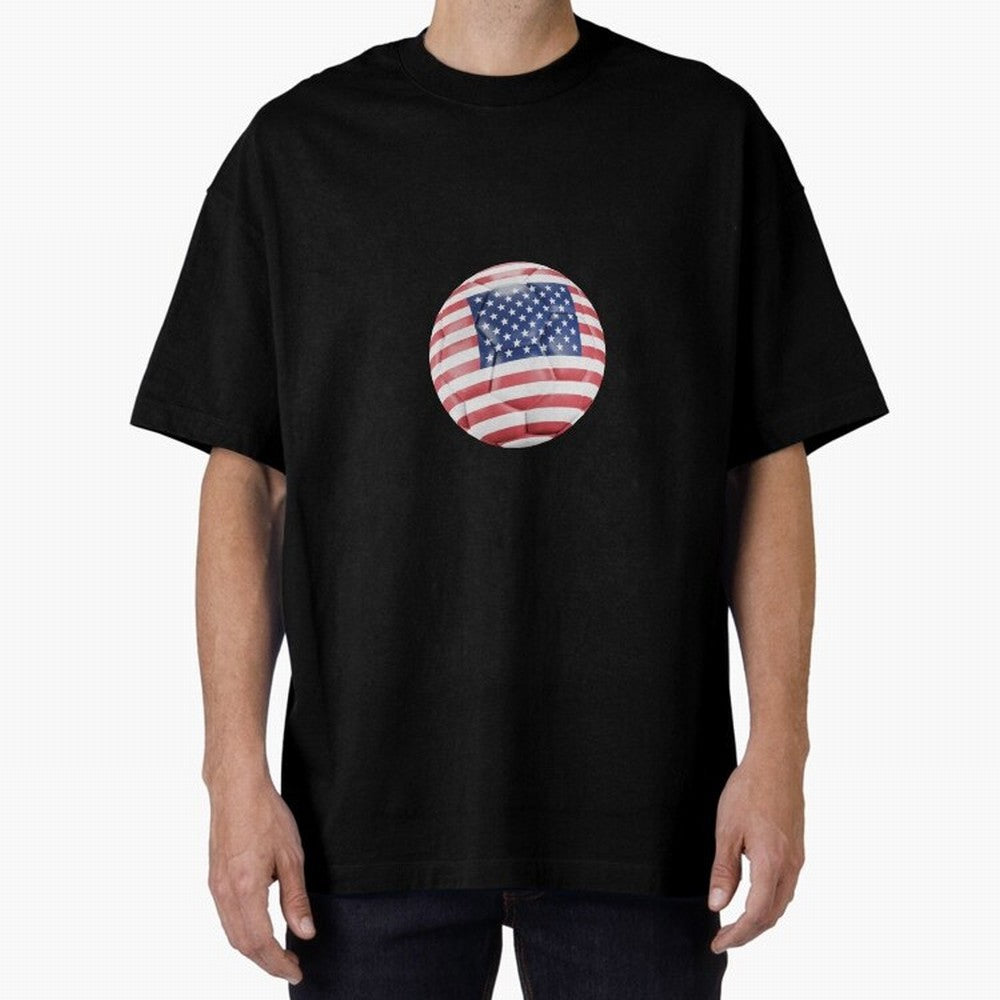 USA Soccer Oversized T-Shirt Follow the Final Road of FIFA World Cup 2026 Group Stage Driven by Messi and Cristiano Ronaldo, England, France and Netherlands Energy, Worldwide Fan Energy, Dramatic Goals, Stadium Lights and Championship Celebrations;