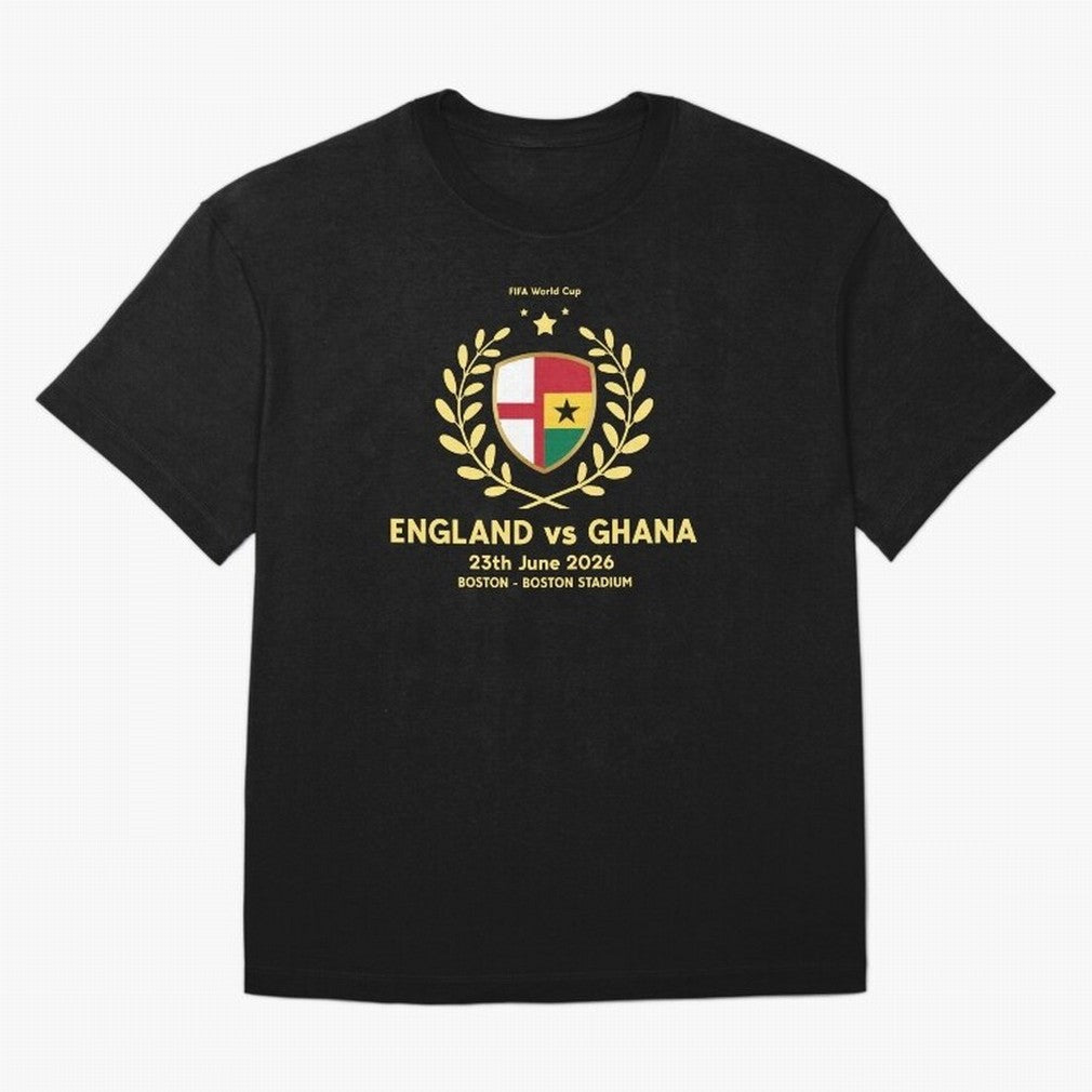 FIFA World Cup - England v Ghana Oversized T-Shirt Embrace Match Day Hype around FIFA World Cup 2026 Group Stage, Messi, Neymar and Mbappe, Spain, Classic Soccer Heritage, Championship Pressure, Fan Loyalty and International Pride; Ideal for