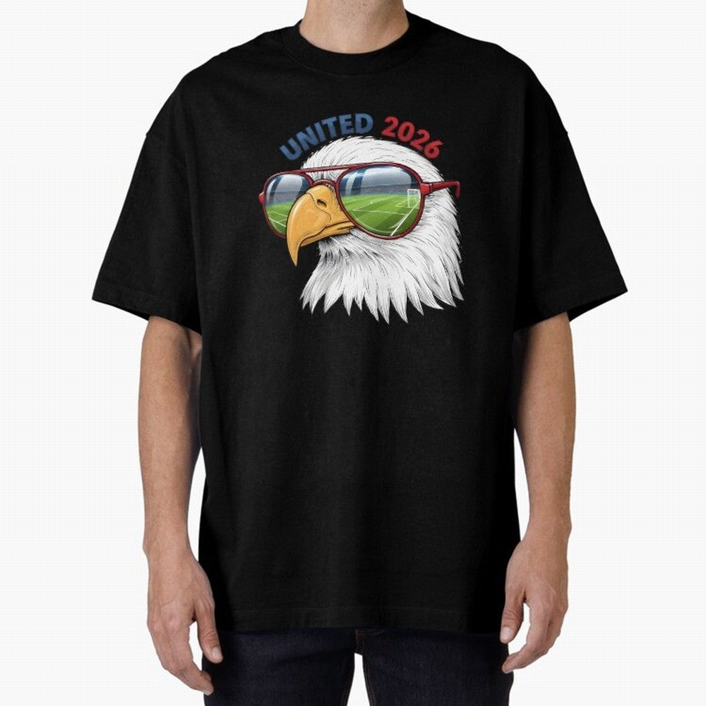 USA - World Cup 2026 Oversized T-Shirt Honor Global Football Passion for FIFA World Cup 2026 Group Stage, Celebrating Neymar, Haaland and Cristiano Ronaldo, Portugal, Global Supporter Spirit, Legendary Goals, National Colors and Tournament