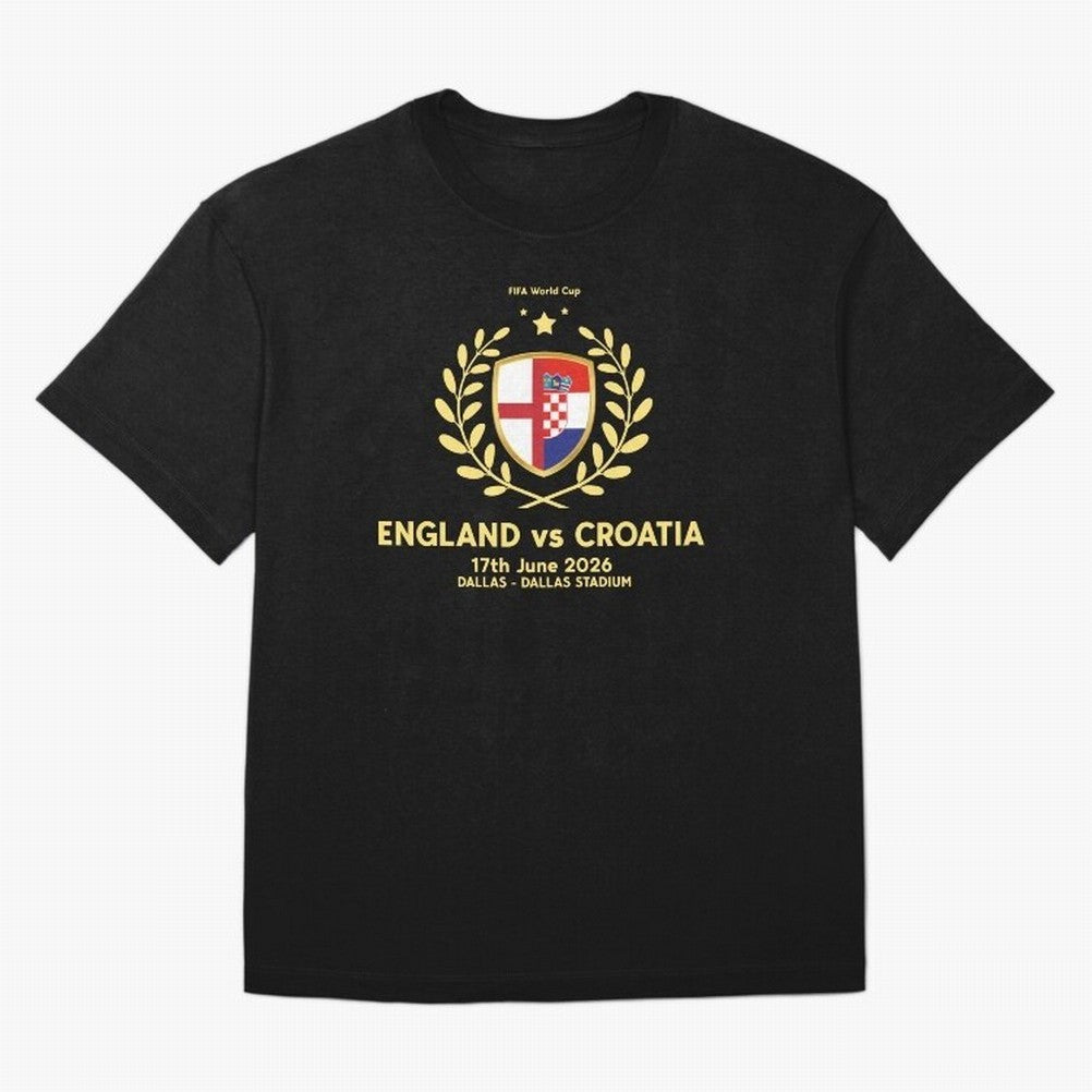 FIFA World Cup - England v Croatia Oversized T-Shirt Carry National Pride through FIFA World Cup 2026 USA Canada Mexico Spirit, with Argentina, Cristiano Ronaldo, Match Day Excitement, Supporter Culture, Golden Goals and Global Football Passion;