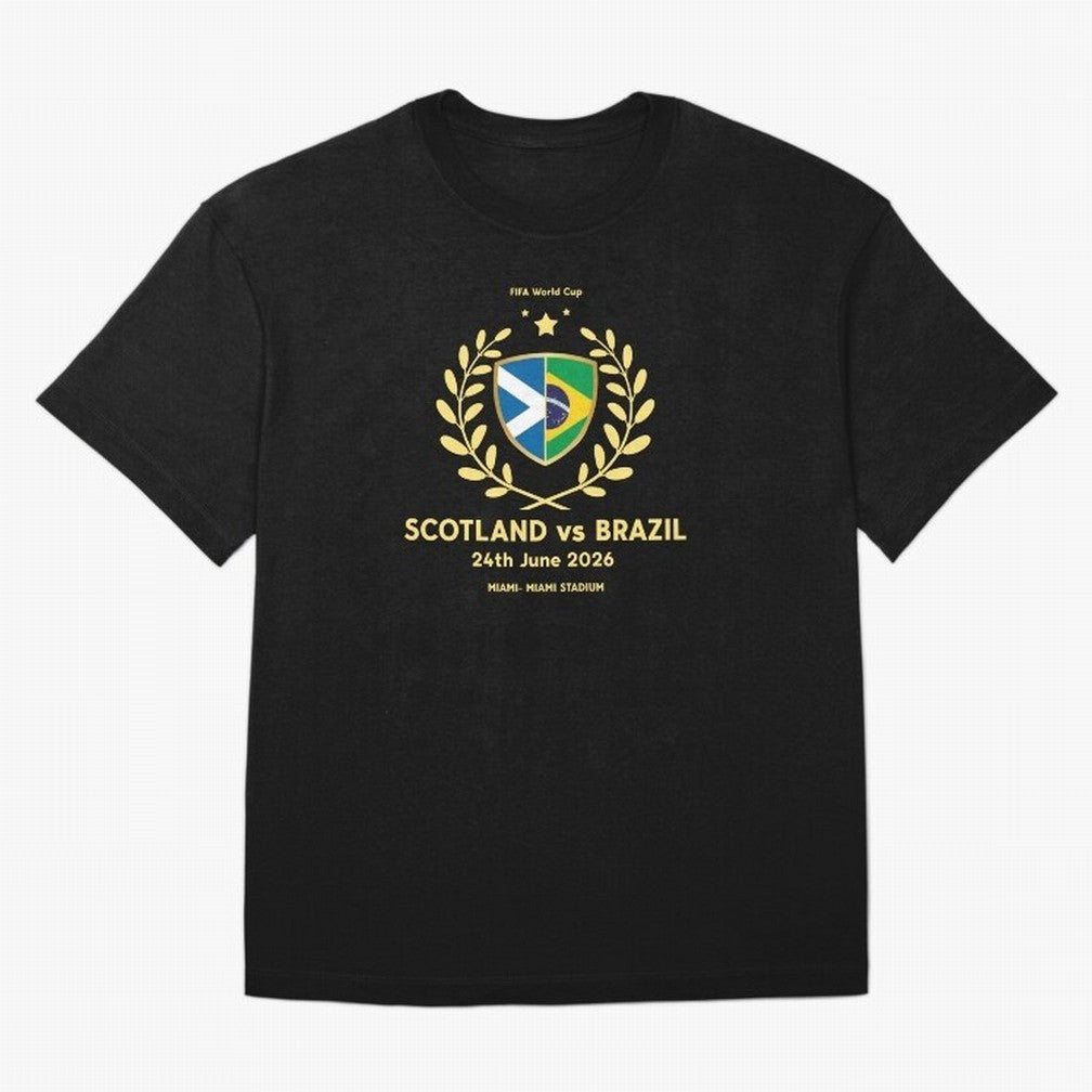 FIFA World Cup - Scotland v Brazil Oversized T-Shirt Keep the Legacy of FIFA World Cup 2026 Group Stage Filled with Neymar, Haaland and Cristiano Ronaldo, England, France and Netherlands Energy, Fan Favorite Moments, National Team Passion, Big