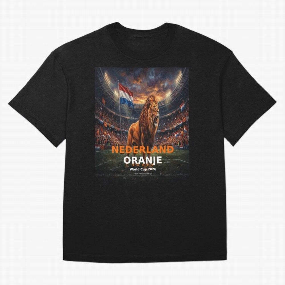 Nederland Oranje - World Cup 2026 Soccer Fan Tee Oversized T-Shirt Celebrate Golden Goal Energy in FIFA World Cup 2026 for Fans of Haaland and Mbappe and Portugal, Bringing Supporter Pride, Iconic Celebrations, Legendary Names and Global Match Day