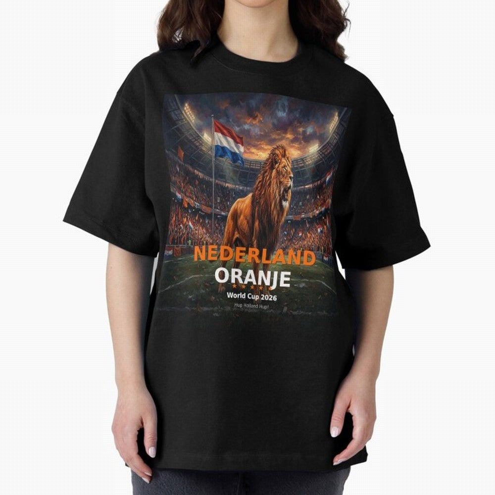 Nederland Oranje - World Cup 2026 Soccer Fan Tee Oversized T-Shirt Celebrate Golden Goal Energy in FIFA World Cup 2026 for Fans of Haaland and Mbappe and Portugal, Bringing Supporter Pride, Iconic Celebrations, Legendary Names and Global Match Day